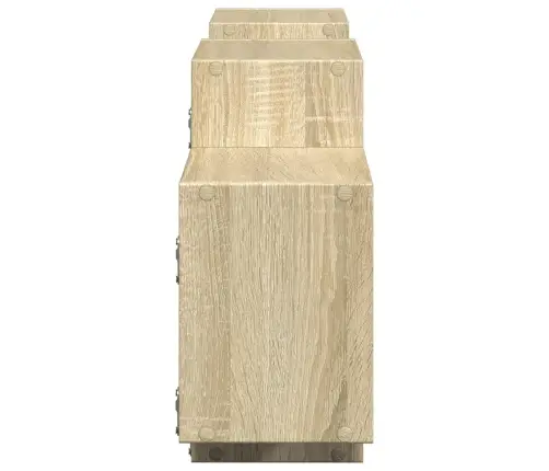 Sieninė Lentyna, Sonoma Ąžuolo, 129X18X42cm Apdirbta Mediena