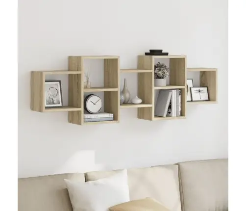 Sieninė Lentyna, Sonoma Ąžuolo, 129X18X42cm Apdirbta Mediena