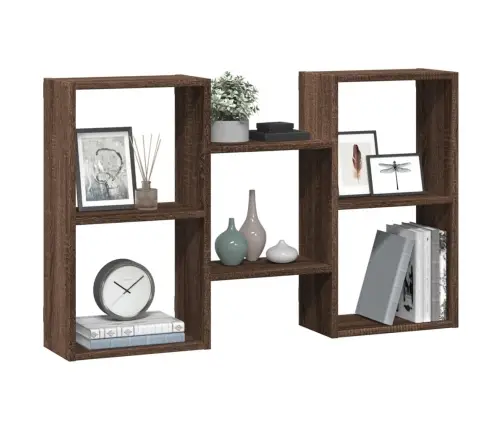 Sienas Plaukts, Brūna Ozola, 96X18X60 Cm, Inženierijas Koks Vidaxl