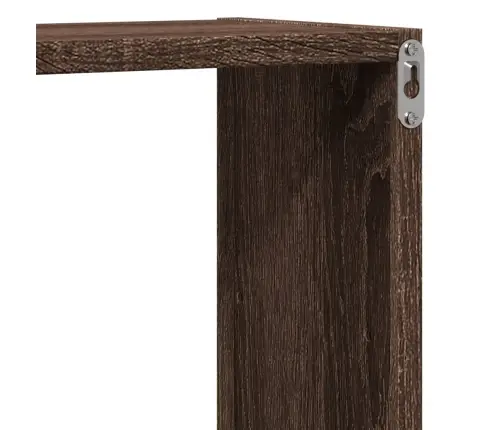 Sienas Plaukts, Brūna Ozola, 96X18X60 Cm, Inženierijas Koks Vidaxl