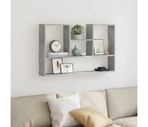 Sieninė Lentyna, Betono Pilka, 99X15X60cm Apdirbta Mediena