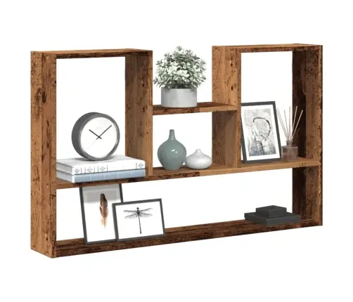 Sienas Plaukts, Veca Koka, 99X15X60 Cm, Inženierijas Koks Vidaxl