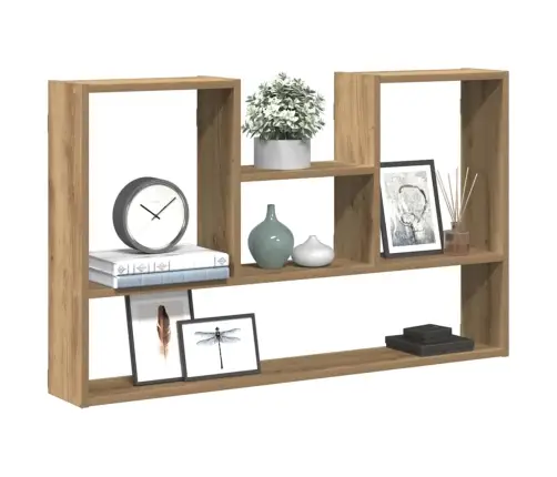 Sienas Plaukts, Koka Krāsa, 99X15X60 Cm, Inženierijas Koks Vidaxl