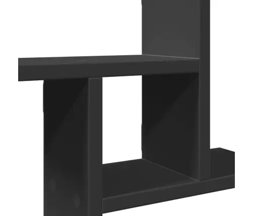 Sienas Plaukti, 2 Gab., Melni, 38X12X38 Cm, Inženierijas Koks Vidaxl