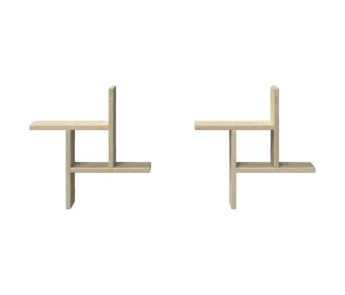 Seinariiulid 2 Tk, Sonoma Tamm, 38X12X38 cm Tehispuit