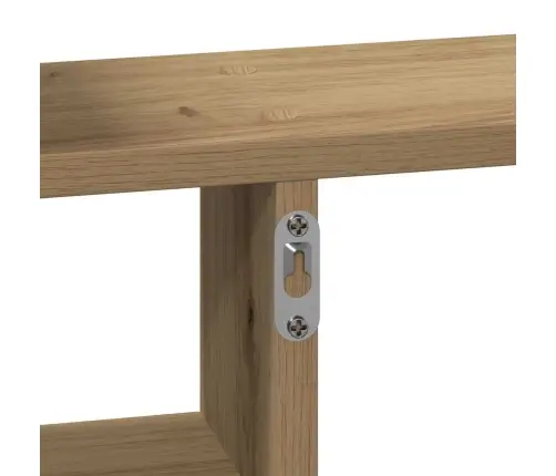 Sienas Plaukti, 2 Gab., 38X12X38 Cm, Inženierijas Koks Vidaxl