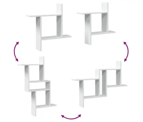 Sienas Plaukti, 2 Gab., Balti, 50X12X50 Cm, Inženierijas Koks Vidaxl Sienas Plaukti, 2 Gab., Balti, 50X12X50 Cm, Inženierijas Koks Vidaxl