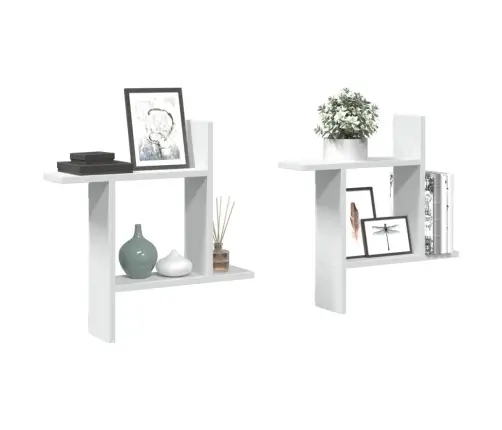 Sienas Plaukti, 2 Gab., Balti, 50X12X50 Cm, Inženierijas Koks Vidaxl Sienas Plaukti, 2 Gab., Balti, 50X12X50 Cm, Inženierijas Koks Vidaxl