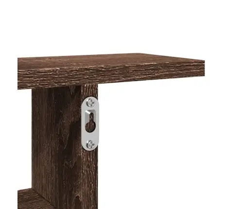 Sienas Plaukti, 2 Gb., Brūna Ozolkoka, 50X12X50 Cm, Koks Vidaxl