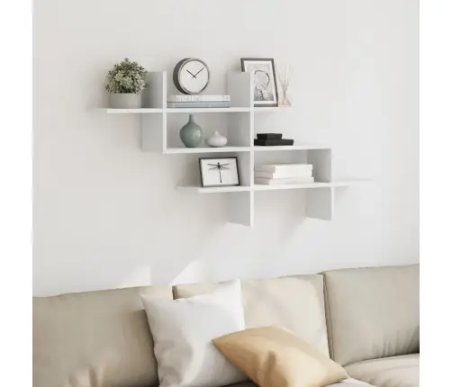 Seinariiul, Valge, 124,5X18X60,5 cm Tehispuit