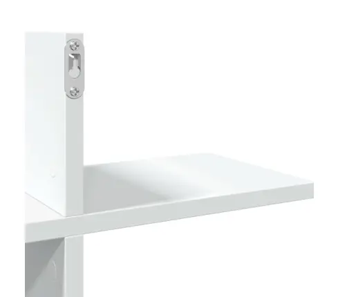 Seinariiul, Valge, 124,5X18X60,5 cm Tehispuit