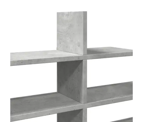 Sienas Plaukts Betona Pelēks 124,5X18X60,5 Cm Inženierijas Koks Vidaxl