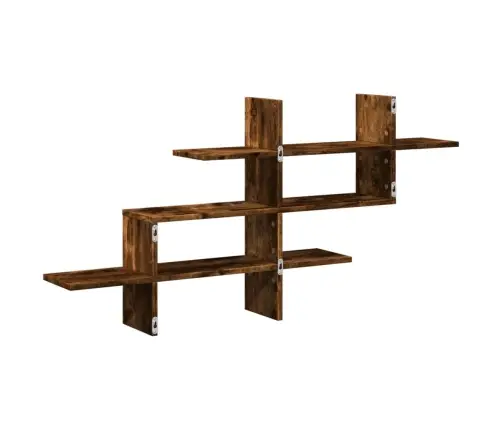 Sienas Plaukts, Ozolkoka, 124,5X18X60,5 Cm, Inženierijas Koks Vidaxl