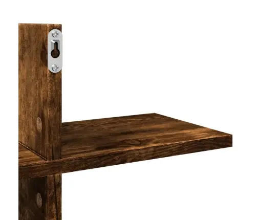 Sienas Plaukts, Ozolkoka, 124,5X18X60,5 Cm, Inženierijas Koks Vidaxl