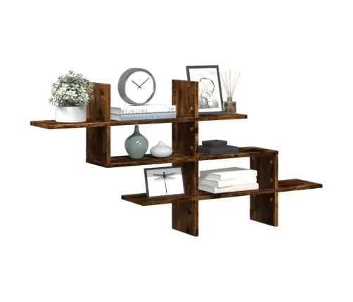 Sienas Plaukts, Ozolkoka, 124,5X18X60,5 Cm, Inženierijas Koks Vidaxl