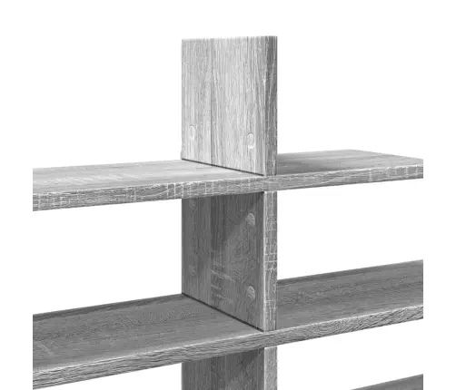 Sienas Plaukts Pelēka Ozola 124,5X18X60,5 Cm Inženierijas Koks Vidaxl