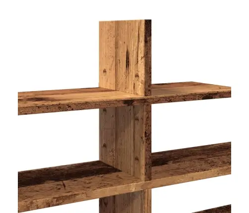 Sienas Plaukts, Veca Koka, 124,5X18X60,5 Cm, Inženierijas Koks Vidaxl