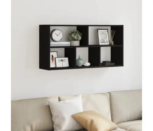Sieninė Lentyna, Juodos Spalvos, 100X25X50cm Apdirbta Mediena