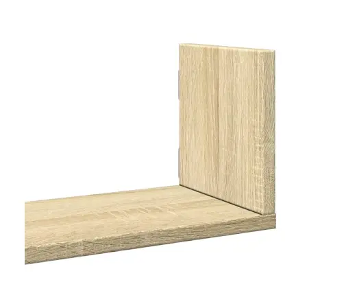 Sienas Plaukti, 3 Gab., Ozola, 58X18X18 Cm, Inženierijas Koks Vidaxl