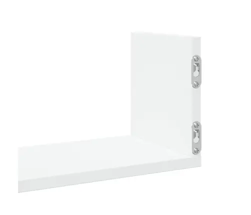 Sienas Plaukti, 3 Gab., 80X18X18 Cm, Balti, Inženierijas Koks Vidaxl