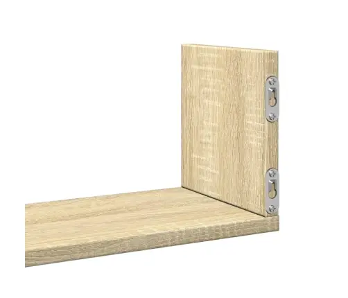 Seinariiulid 3 Tk, Sonoma Tamm, 80X18X18 cm Tehispuit