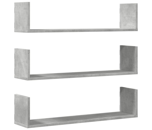 Seinariiulid 3 Tk, Betoonhall, 80X18X18 cm Tehispuit