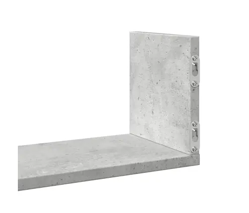 Sienas Plaukti, 3 Gab., Pelēki, 80X18X18 Cm, Inženierijas Koks Vidaxl