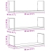 Seinariiulid 3 Tk, Betoonhall, 80X18X18 cm Tehispuit