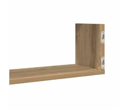 Sienas Plaukti 3 Gab. Koka Krāsa 80X18X18 Cm Inženierijas Koks Vidaxl