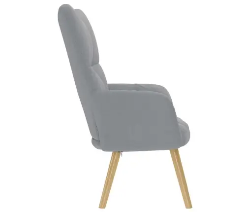 Poilsio Kėdė, Šviesiai Pilkos Spalvos, Audinys