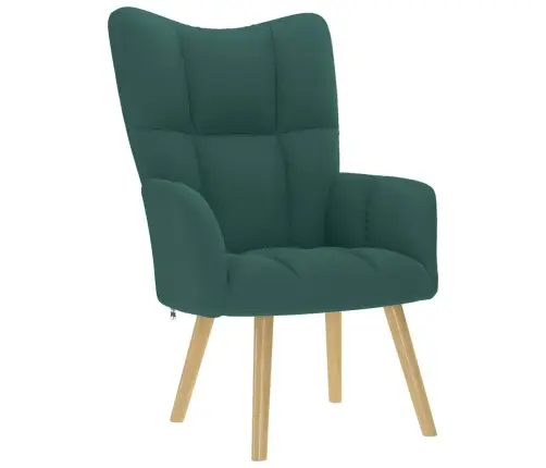 Atpūtas Krēsls, Tumši Zaļš Audums Vidaxl