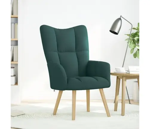 Atpūtas Krēsls, Tumši Zaļš Audums Vidaxl