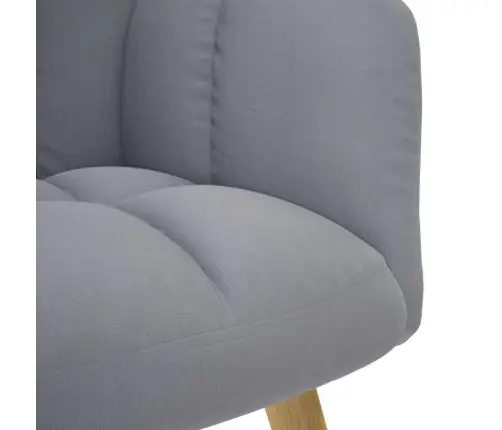 Atpūtas Krēsls Ar Kājsoliņu, Atgāžams, Gaiši Pelēks Audums Vidaxl