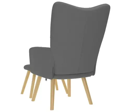 Atpūtas Krēsls Ar Kājsoliņu, Tumši Pelēks Audums Vidaxl