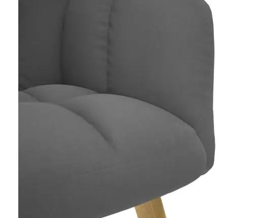 Atpūtas Krēsls Ar Kājsoliņu, Tumši Pelēks Audums Vidaxl