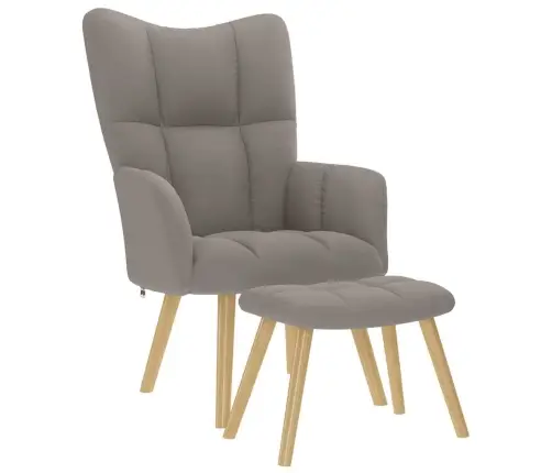 Poilsio Kėdė Su Pakoja, Taupe Spalvos, Audinys