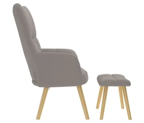 Poilsio Kėdė Su Pakoja, Taupe Spalvos, Audinys