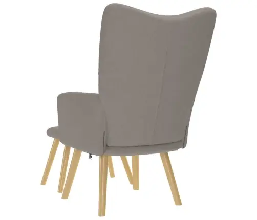 Poilsio Kėdė Su Pakoja, Taupe Spalvos, Audinys