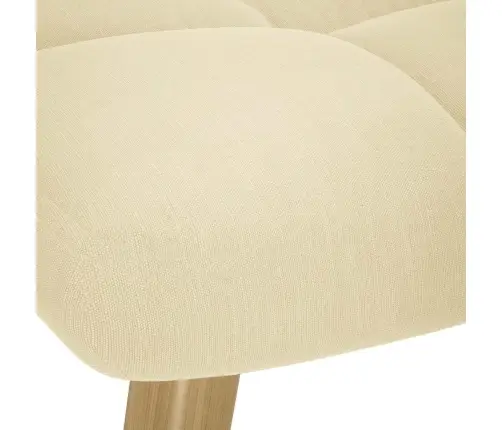 Poilsio Kėdė Su Pakoja, Kreminės Spalvos, Audinys