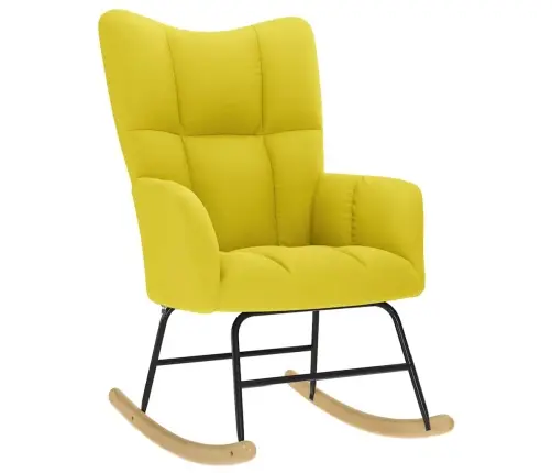Šūpuļkrēsls Gaiši Dzeltens Audums Vidaxl