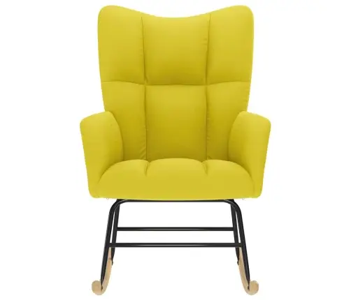 Šūpuļkrēsls Gaiši Dzeltens Audums Vidaxl
