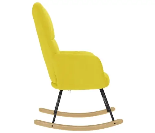 Šūpuļkrēsls Gaiši Dzeltens Audums Vidaxl