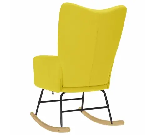 Šūpuļkrēsls Gaiši Dzeltens Audums Vidaxl