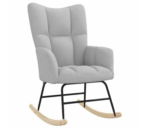 Supama Kėdė Su Footstool Cloud Grey Audiniu