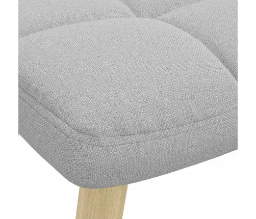 Supama Kėdė Su Footstool Cloud Grey Audiniu
