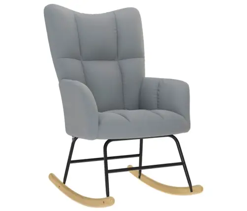 Šūpuļkrēsls Ar Kājsoliņu, Gaiši Pelēks Audums Vidaxl