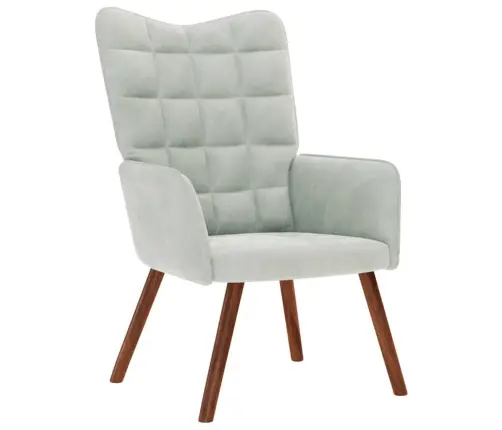 Poilsio Kėdė, Šviesiai Pilkos Spalvos, Aksomas Poilsio Kėdė, Šviesiai Pilkos Spalvos, Aksomas