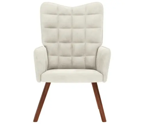 Poilsio Kėdė, Kreminės Spalvos, Aksomas Poilsio Kėdė, Kreminės Spalvos, Aksomas