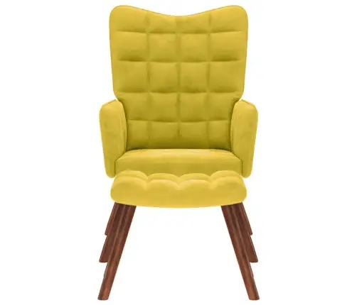 Relaksējošs Krēsls Ar Dzeltenā Samta Izkārnījumiem Vidaxl