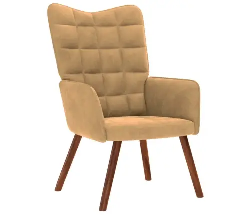 Atpūtas Krēsls Ar Kājsoliņu, Brūns Samts Vidaxl